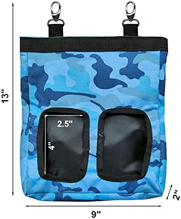 RIOUSSI Guinea Pig Hay Feeder, Hanging Rabbit Hay Feeder Bag. CamoBlue