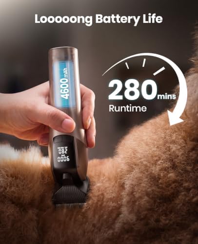 oneisall Professional Dog Clippers for Grooming Thick Hair, 9000RPM 5 Speed