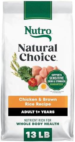 Nutro Natural Choice Adult Dry Dog Food, Chicken & Brown Rice Recipe, 13 lb