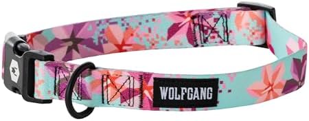 Wolfgang Wide Venture Dog Collar Digifloral Print Medium