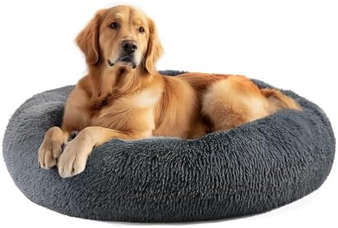 Dog Beds Large Sized Dog and Cats, 32in Pet Beds for Large Pet (Dark Grey)