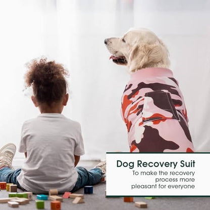 Kuoser Recovery Suit for Dogs Cats, Soft Dog Surgery Suit Female Male Spay