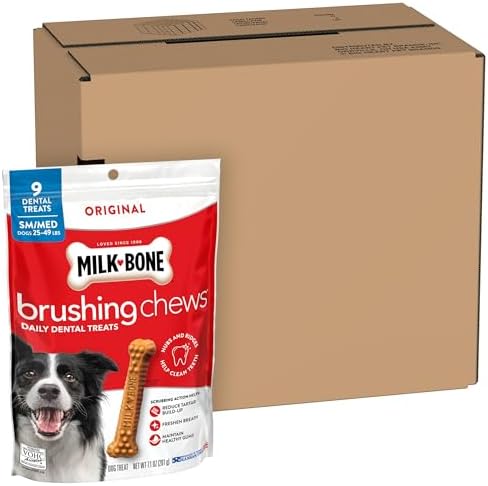 Milk-Bone Brushing Chews, Small/Medium, Original Flavor, 45 Dental Treats