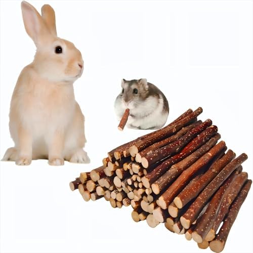 Apple Wood Sticks for Chinchilla,Chew Toys and Treats for Rabbit