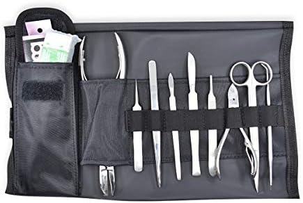 10FK Ultimate Coral Fragging and Coral Propagation Kit for Reef Hobbyists - 19 Pcs, Rollup case, Stainless Steel Instruments