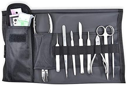 10FK Ultimate Coral Fragging and Coral Propagation Kit for Reef Hobbyists - 19 Pcs, Rollup case, Stainless Steel Instruments