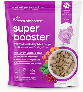 smallbatch Freeze Dried Dog Treat or Topper with Probiotics, Turkey 7oz
