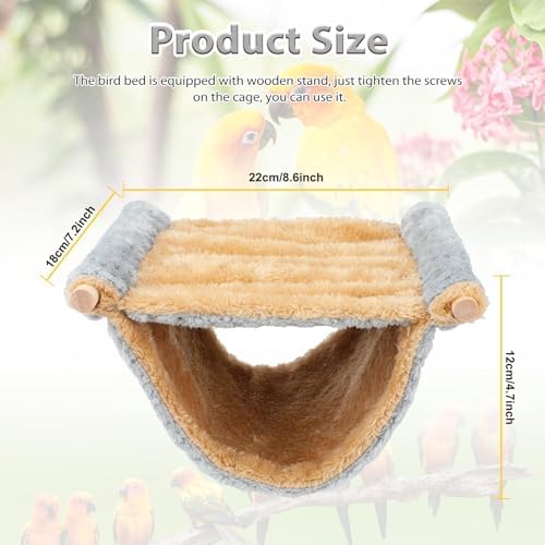 BWOGUE Bird Nest Bed Hanging Hammock, Parakeet Bed for Cage, Cockatiel Bed