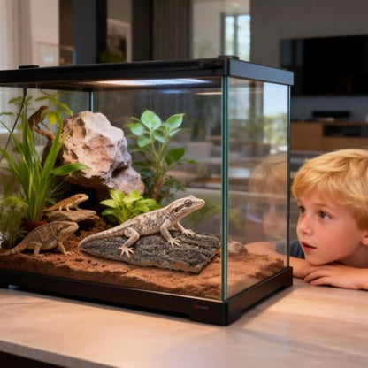 Reptile Bark Decor 2 pcs Natural Tree Bark for Terrarium Hideout and Climbing Surface for Lizards Geckos Snakes 7.67 X 5.82 X 0.39 in