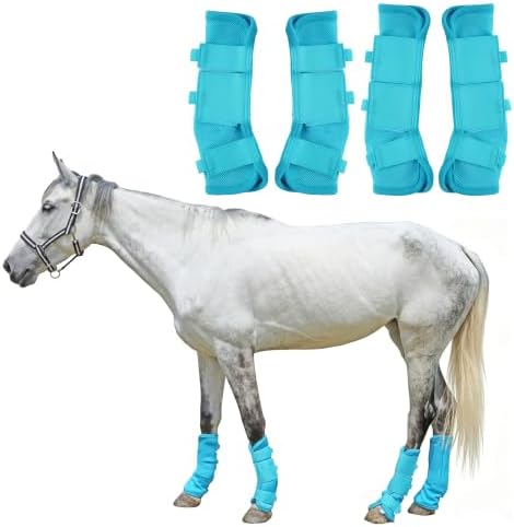 Horse Fly Boots, Mesh Fly Boots for Horse Set of 4, Equine Leg Protection