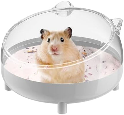 Pawfly Hamster Sand Bath Container, Hamster Sand Bath Box, Hamster Bathtub, Hamster Bathroom, Hamster Toilet, Plastic Dust Bath for Dwarf Hamsters, Syrian Hamsters, Mice, Gerbils & Small Animals