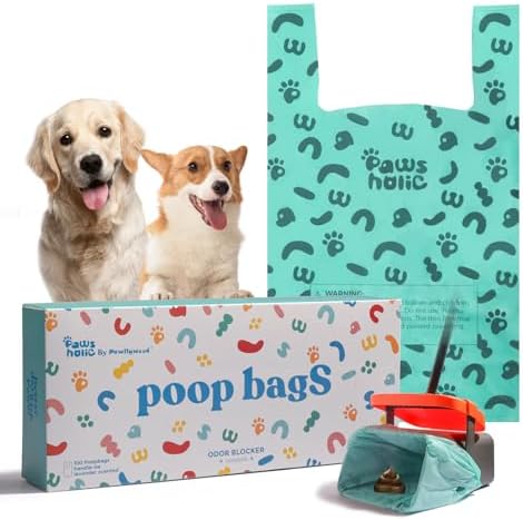 Dog Poop Bags with Handle,fit for Swivel Bin Pooper Scooper,Cornstarch Based Heavy Duty and Leak-Proof Waste Bags for Dog & Cat Litter(100 Count Extra Large 2.6 Gallon,Lavender Scent)