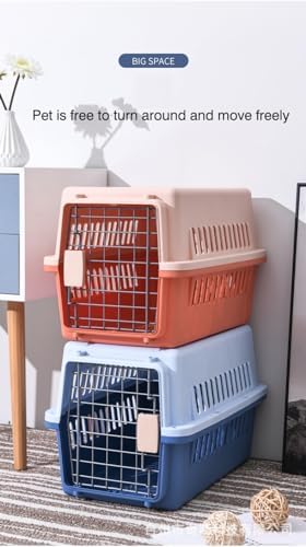 Pets Carrier,Kennel, 23in,Long,Hard-Sided,for Small Dog/Cat up to 20 lb,Suit for Airline/Road Travel (Orange, Large)