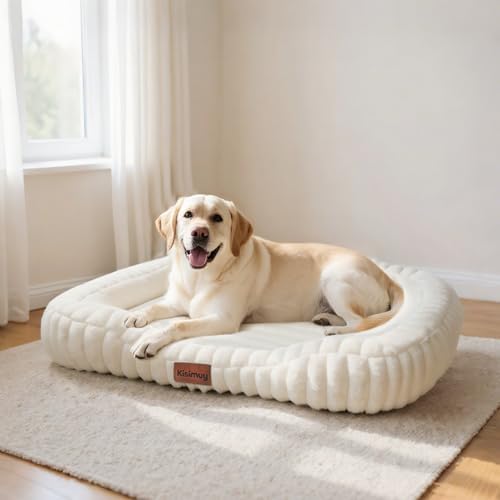 Orthopedic Dog Bed, Calming Bolster Dog Couch for Large Size Dogs
