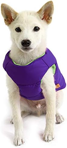 Gooby Padded Vest Dog Jacket, Solid Purple, Small