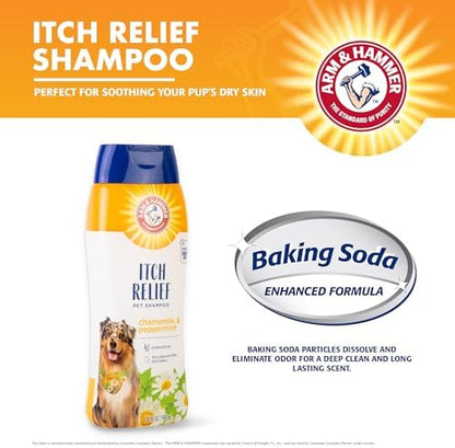 Arm & Hammer Itch Relief Dog Shampoo, Chamomile & Peppermint, 20 Fl Oz