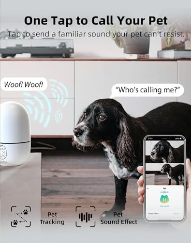 VIRTAVO Pet Camera Indoor No Subscription 2 Pack, for Dog Cat Baby