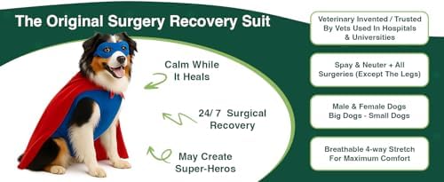 Surgi Snuggly Dog Surgery Recovery Suit, Cone Alternative, Spay/Neuter 2XL