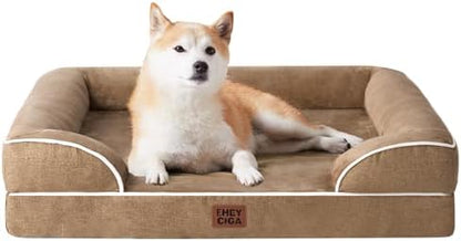EHEYCIGA Orthopedic Dog Beds Large Sized Dog, Waterproof Washable Pet Bed