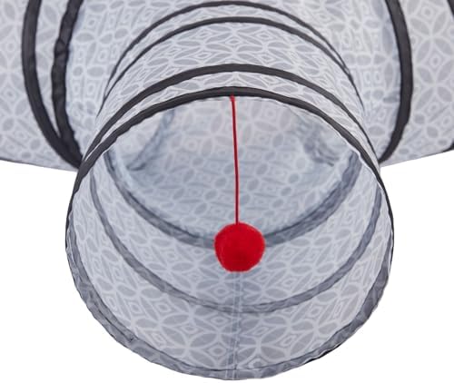 Cat Tunnels for Indoor Cats 3 Way Play Toy Kitty Tunnel Peek Hole Toy with Ball for Cat Tube Fun for Rabbits Kittens and Dogs