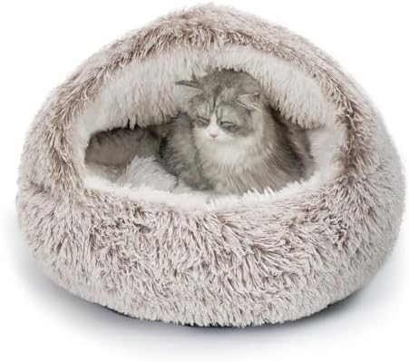 CATISM Cat Bed, Cat Beds for Indoor Cats with Covered Hooded