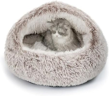 CATISM Cat Bed Hooded Cat Beds for Indoor Cats Covered Cat Beds