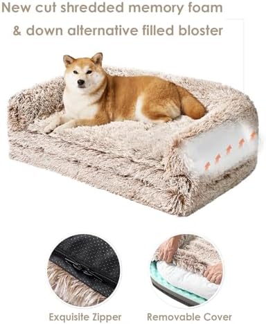 EHEYCIGA Orthopedic Foldable Human Dog Bed - 72x44x11, Faded Brown