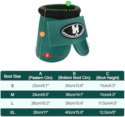 Horse Bell Boots for Outdoor Sports(Turquoise, L)