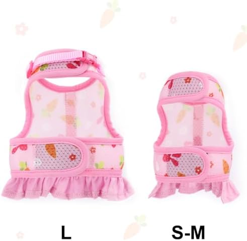 Guinea Pig Harness and Leash, Bunny Rabbit Harnesses Ferret Clothes, Pink L