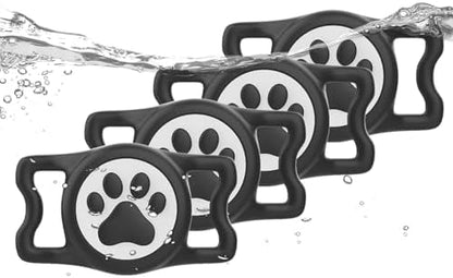 IP68 Waterproof Dog AirTag Holder for Dog Collar, Soft, Stretchy Silicone