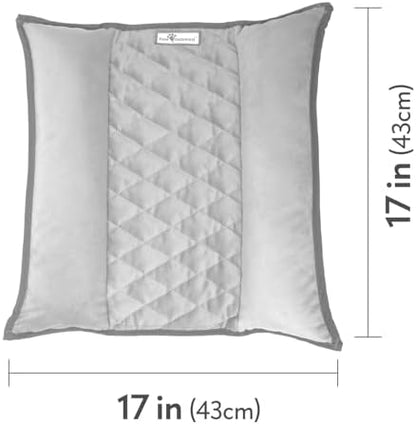 Paw Inspired Snuggle Bunny Bolster Bed, Gray/Light Gray, 17x17 Inch