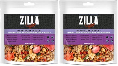 Zilla Pet Reptile Herbivore Food Medley Diet, 4 oz (Pack of 2)