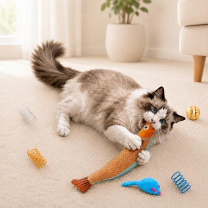 Cat Toys for Indoor Cats, 44 Pack Interactive Cat Toy Set for Kitten