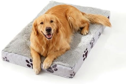 Orthopedic Pet Beds for Large Sized Dog 41x27 Inch Light Grey