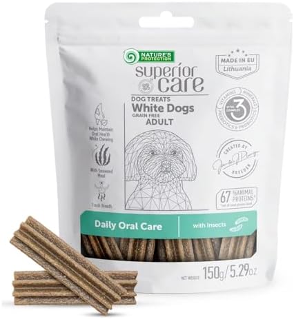 Nature's Protection Superior Care Dog Dental Sticks Adult, Insect 5.29oz
