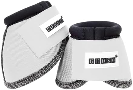 GEOSO Bell Boots for Horses,Ballistic Overreach Horse Boots | Superb Protection, Durability&Comfort,360 Degree Wrap