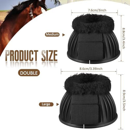 Abbylike 1 Pair Fleece Bell Boots for Horses