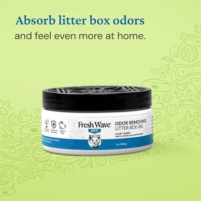 Fresh Wave Litter Box Odor Eliminator Gel, 7 oz Each, 2-Pack