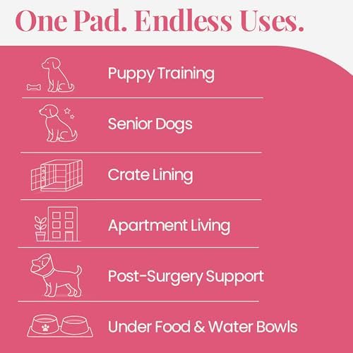 Pupiboo Disposable Dog and Cat Training Pads Highly Absorbent Pee Pads, Leak Proof Backing, for Housebreaking & Potty Training – 23x23 in (100 Count)