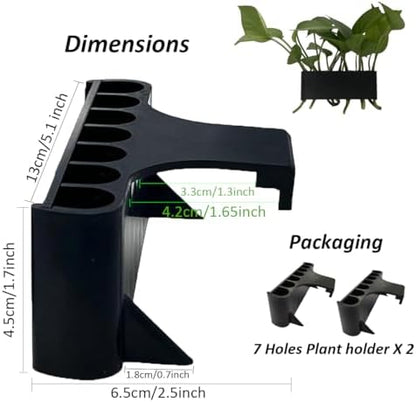 2PC 7 Holes Upgraded Aquatic Plant Cup Holder for Fish Tank - Perfect for Aquaponic Cultivation and Aquascape Decorations on Top of Tank
