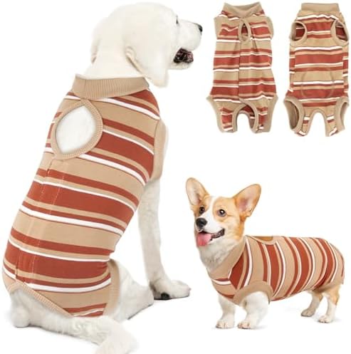 Lukovee Recovery Suit for Dogs, Onesie Spay Neuter Surgery Suit Female Male