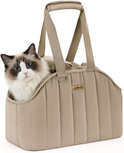 Pecute Dog Purse Carrier, Lightweight Dog Carriers for Small Dogs,XL,Khaki