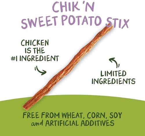 Pet 'n Shape Chik 'n Sweet Potato Stix – Made and Sourced in The USA- Natural Healthy Dog Treat, 14 Ounce