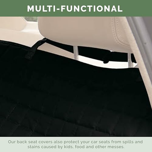 Elegant Comfort Premium Pet Car Seat Cover for Back Seat, Luxury Microfiber Car Seat Protector, Heavy Duty and Durable, Non-Slip and Waterproof Car Seat Cover for Trucks, Cars, and SUVs, Black
