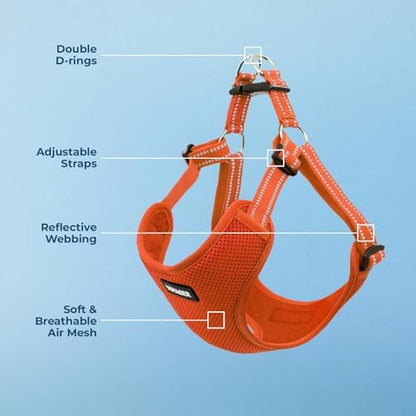 Voyager Step-in Flex Adjustable Dog Harness - Orange, X-Small