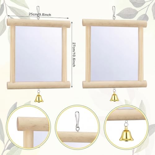 Sadnyy 2 Pcs Extra Large Chicken Mirror Toy for Coop Double Side Mirror