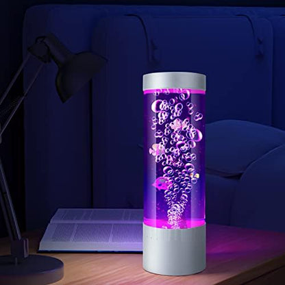 Bubble Fish Lamp, Sensory Bubble Tube Lamp, Artificial Fish Tank with Moving Fish, to Light Up Your Life Like a Lamp, Fish Tank Light and Aquarium Lamp, Excellent Gift