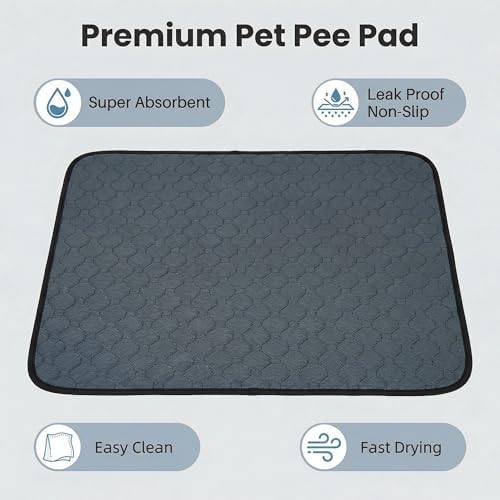 2 pcs Guinea Pig Cage Liners - Washable Guinea Pig Pee Pads, Waterproof Reusable & Anti Slip Guinea Pig Bedding Fast and Super Absorbent Pee Pad for Small Animals Rabbit Hamster Rat
