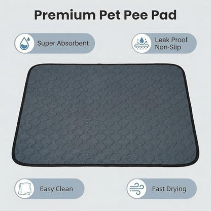 2 pcs Guinea Pig Cage Liners - Washable Guinea Pig Pee Pads, Waterproof Reusable & Anti Slip Guinea Pig Bedding Fast and Super Absorbent Pee Pad for Small Animals Rabbit Hamster Rat
