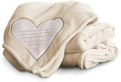Pavilion Gift Company The Comfort Blanket 19534 Soft Blanket Heavenly Father Psalm 34: 18 Plush Throw Blanket, 60 x 0.5 x 50 inches, Beige